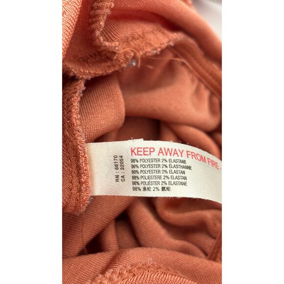 Intimately Free People Long Sleeve Turnt Bodysuit V Neck Size Large Ginger Spice - Picture 11 of 13